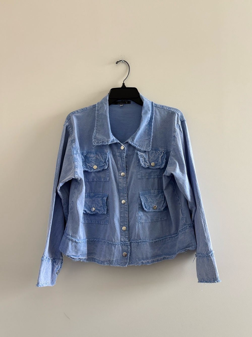 Giocam Blazer Blue Fringe Jacket Women M Steampunk Victorian Cowgirl Retro Peru